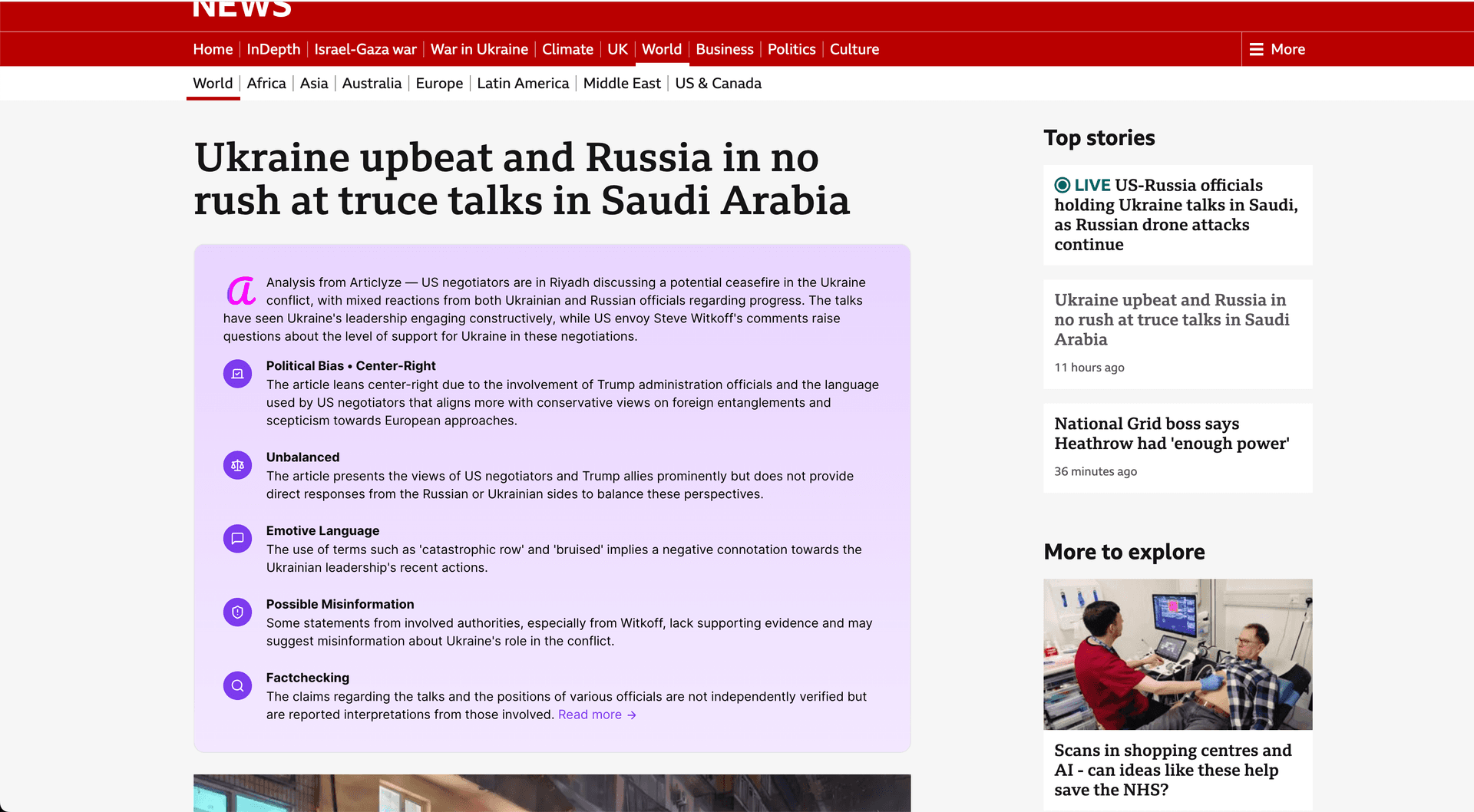 Articlyze Chrome Extension Screenshot